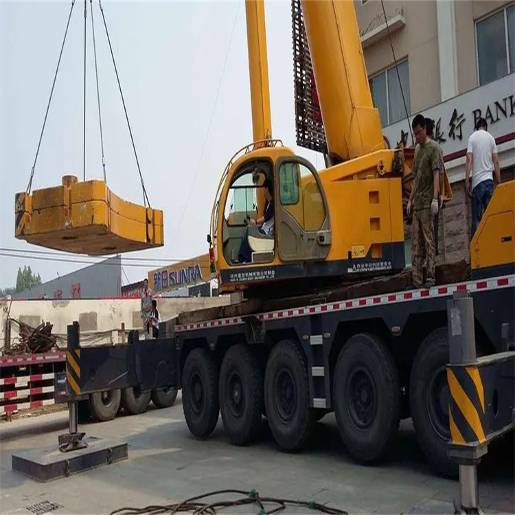 滦南县当地吊车出租|机器吊装|75吨|工厂搬迁服务